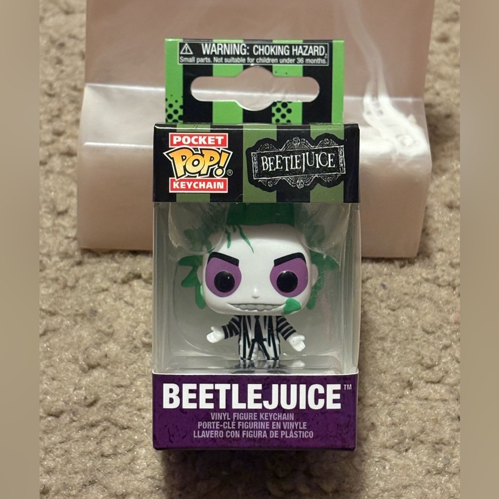 NWT Beetlejuice Pocket Pop! Keychain